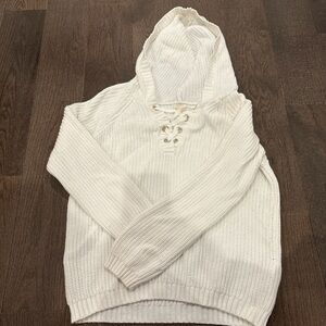 Forever 21 Cream Hooded Sweater